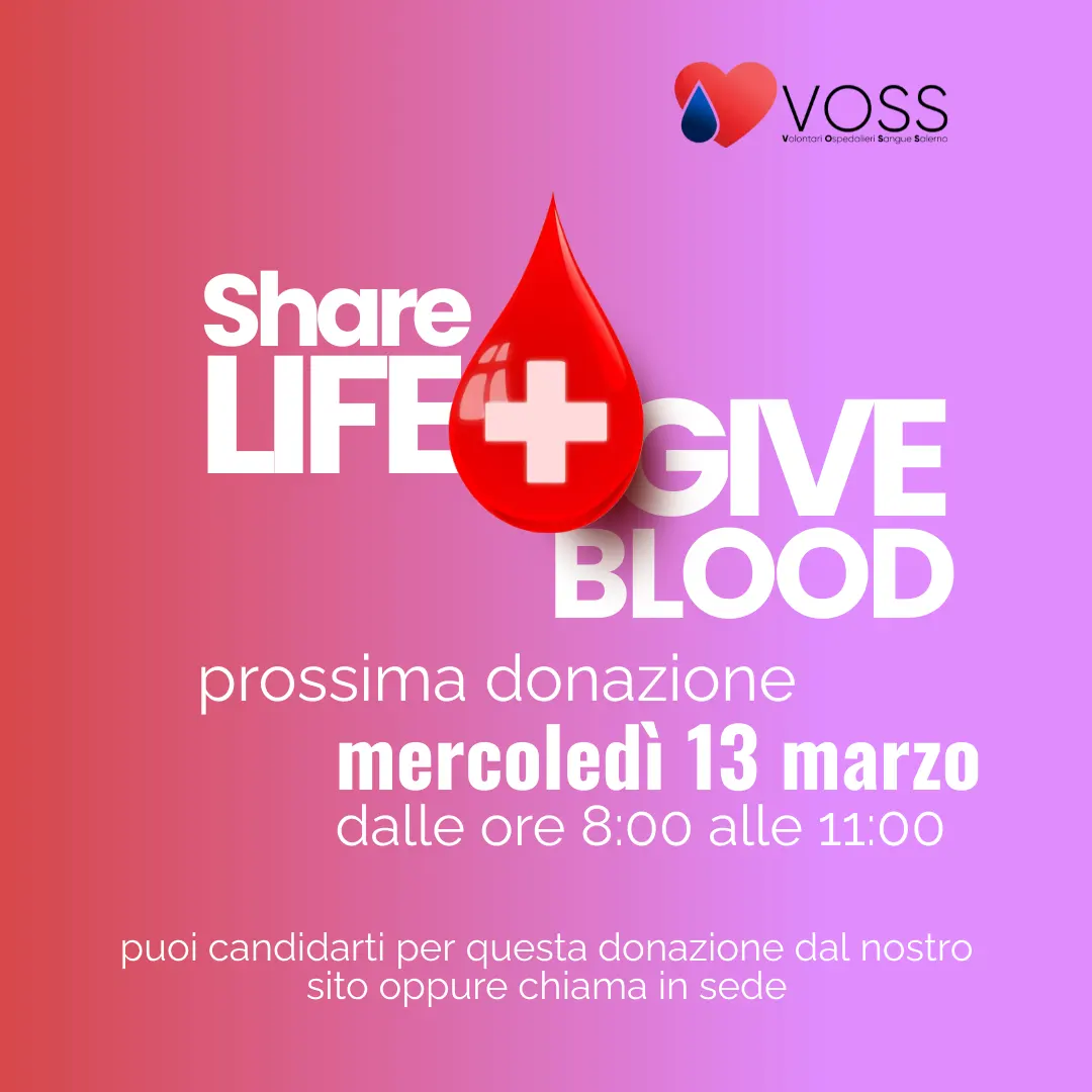 donazione sangue 13 marzo