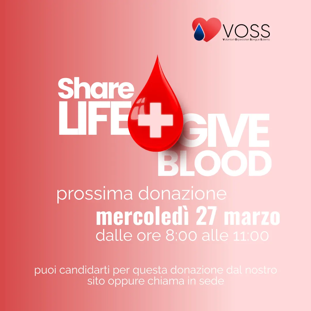donazione sangue 27 marzo